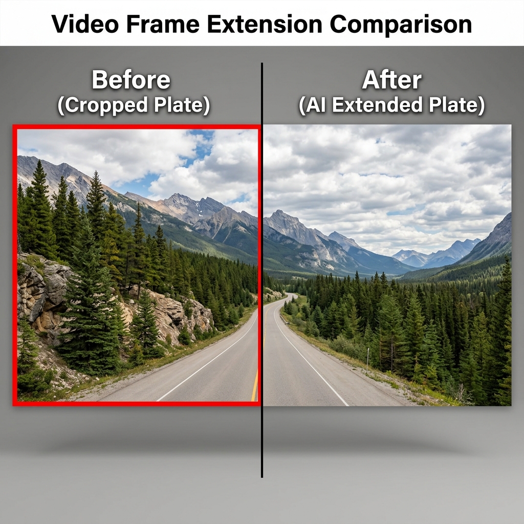 Plate extension before and after comparison
