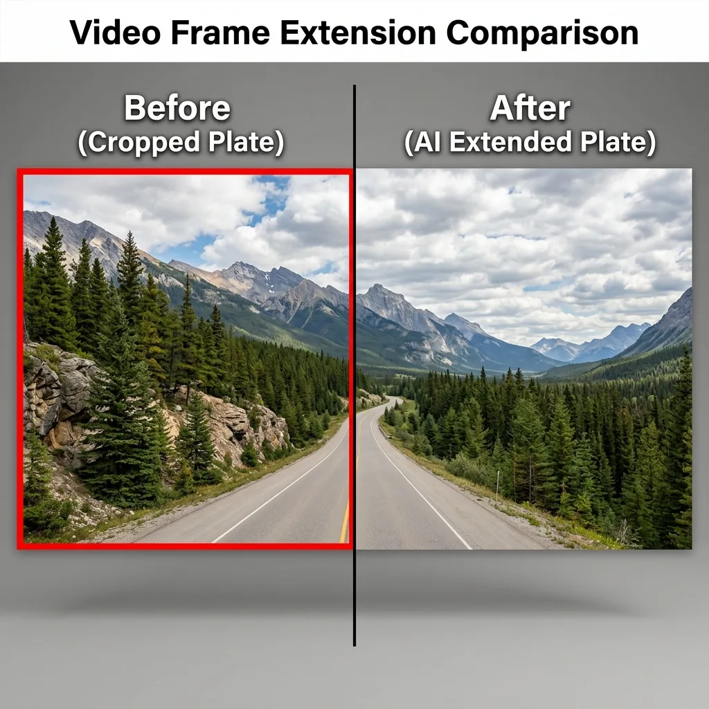 Plate extension before and after comparison