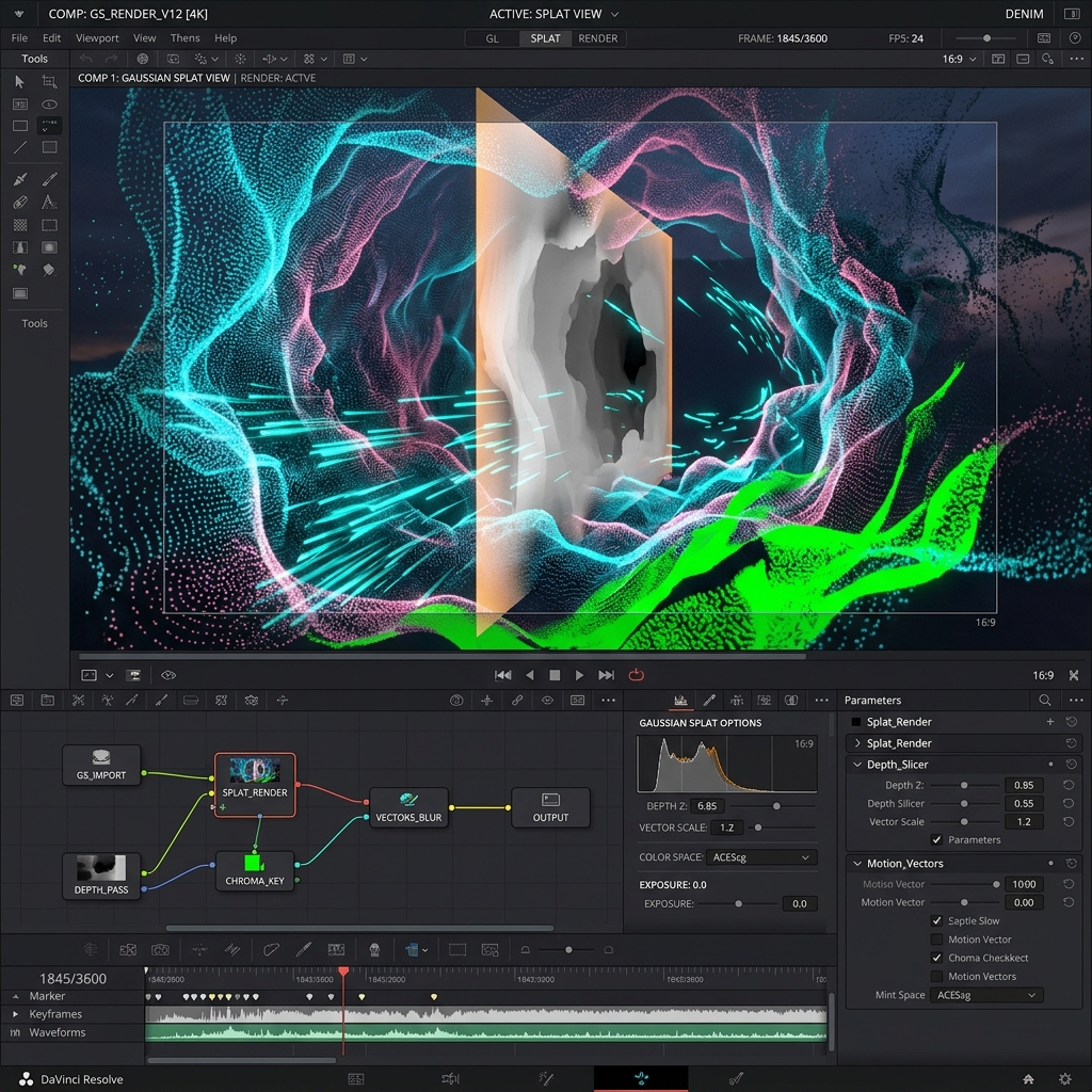 Gaussian Splat viewport in Nuke 17
