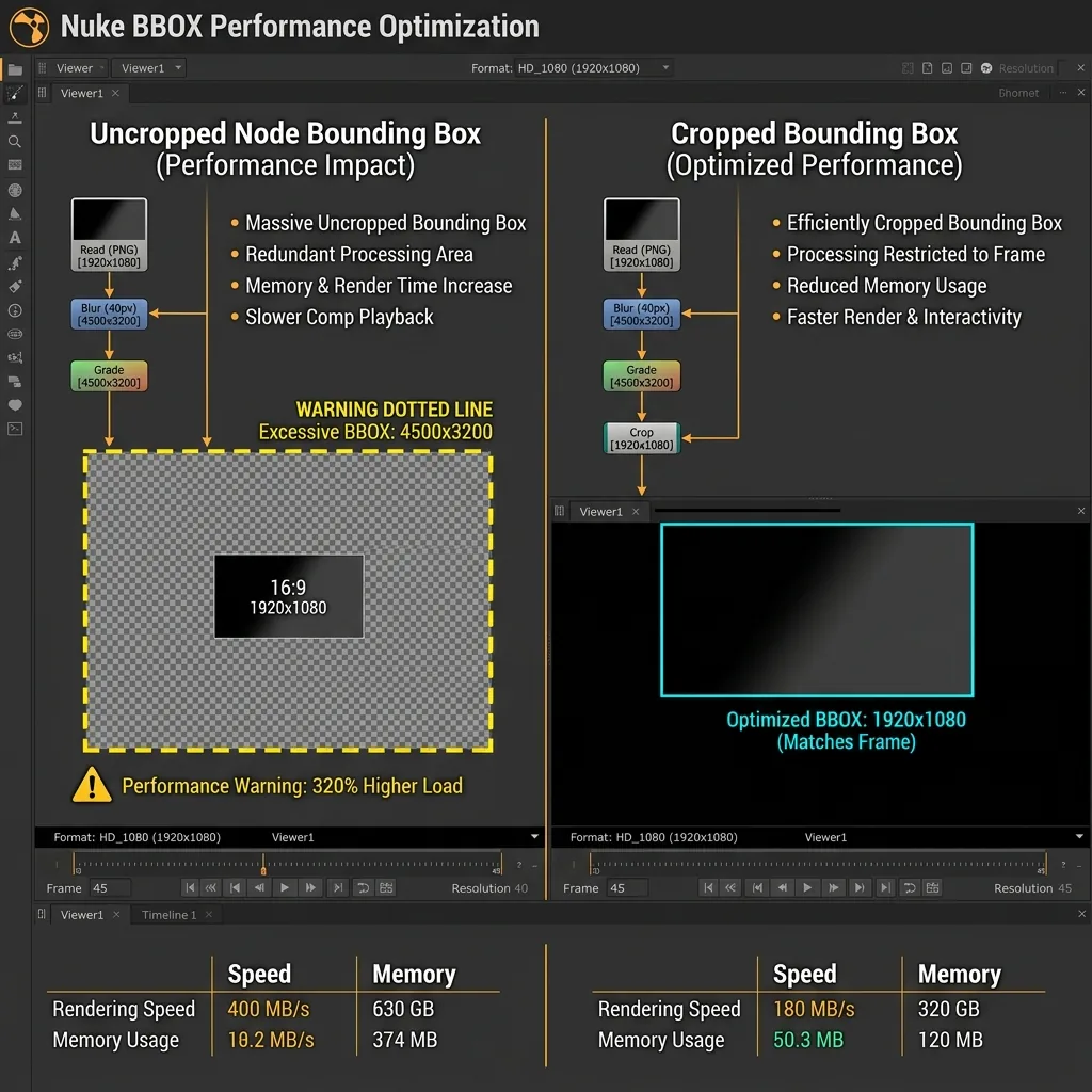 การเปรียบเทียบ Bounding Box ใน Nuke