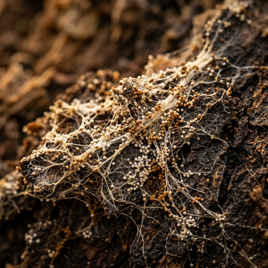 Bloater fungal spore detail under warm lighting